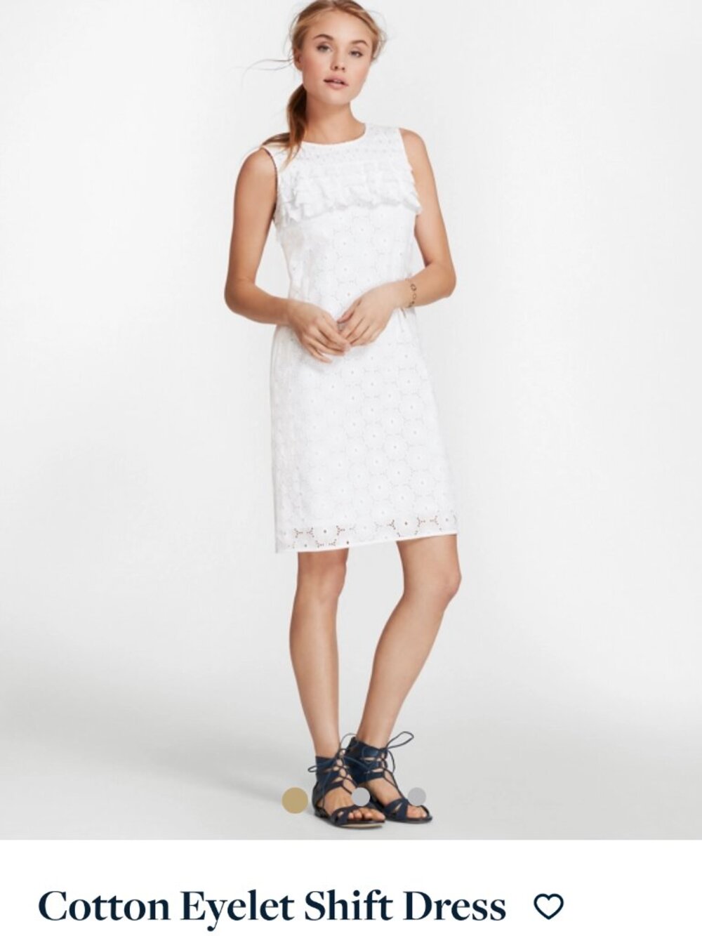 Brooks Brother Cotton Eyelet Shift Dress